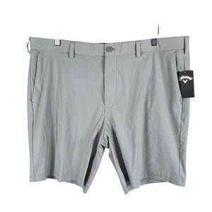 New‎ Callaway Opti Dri Performance Golf Shorts Mens 40 Gray Stretch Flat Front